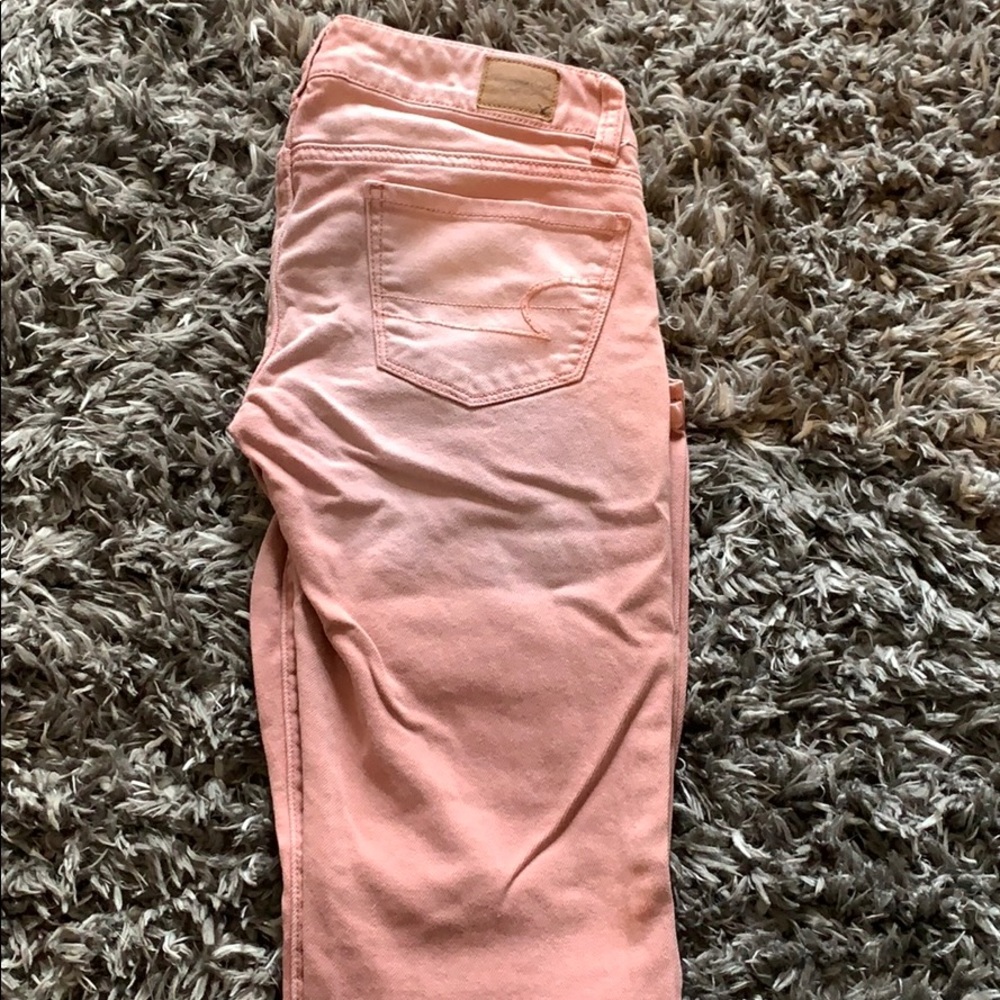 Pink American Eagle Skinny Jeans